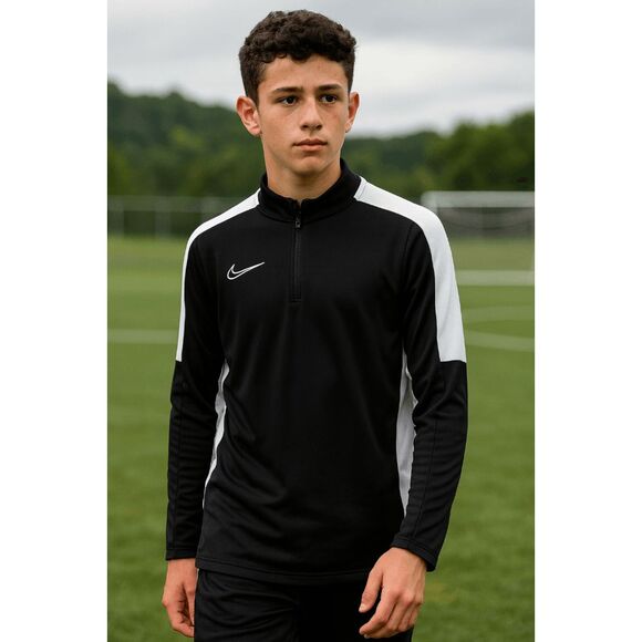 Nike Kids Dri-FIT Academy 1/4 Zip Global Long Sleeve T-Shirt Size L (14-16) - Picture 1 of 8